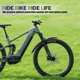 RBRL Bike Front Mudguard Full Coverage Bike Fender Compatible with 3' Tire Splash-proof Bicycle Fender for MTB Electric Cycling