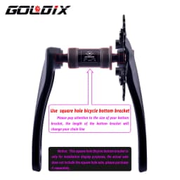 GOLDIX Square Hole Bicycle Crankset 104BCD Single Chainring Forging Aluminum Alloy Crank 170mm Length Black 32/34/36/38/40/42T