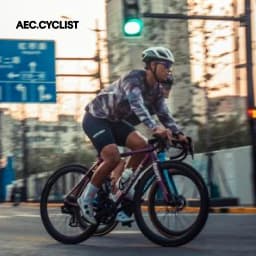 AEC.CYCLIST Unisex Cycling Jersey Long Sleeve Bicycle T-shirts Oversized Quick Dry Tops Crimson Series Breathable Road Bike Tees