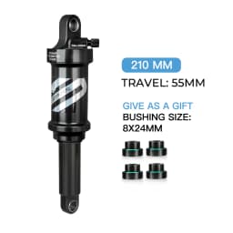 BOLANY MTB Rear Shock Damping Air Shock 165/190/210/230mm Air Adjustable Rear Suspension for Downhill Full Suspension Bicycle