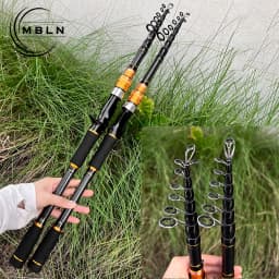 Carbon Telescopic Fishing Rod, 1.8-3.6M Ultra-Light Hard Lure Rod. Portable Short Section Sea Casting Rod, Fishing Gear.