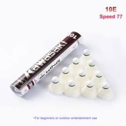 Professional Goose Feather Badminton Shuttlecocks Kawasaki 8E / 10E for Training High Stability Indoor Sports Badminton Ball
