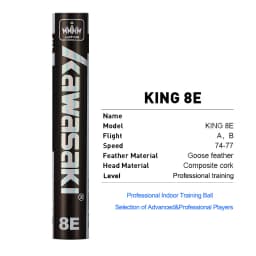 Professional Goose Feather Badminton Shuttlecocks Kawasaki 8E / 10E for Training High Stability Indoor Sports Badminton Ball