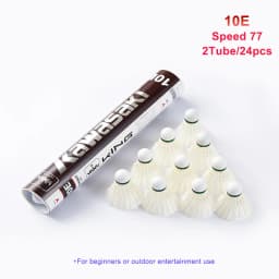 Professional Goose Feather Badminton Shuttlecocks Kawasaki 8E / 10E for Training High Stability Indoor Sports Badminton Ball