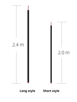 Telescopic Tent Poles Set of 2 Universal Adjustable Aluminium Camping Awning Poles Sun Sail Shelter Rods Tarp Tent Accessories