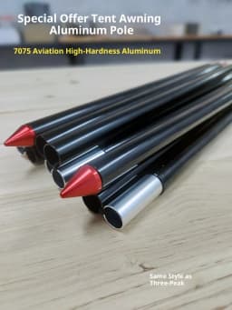 Telescopic Tent Poles Set of 2 Universal Adjustable Aluminium Camping Awning Poles Sun Sail Shelter Rods Tarp Tent Accessories