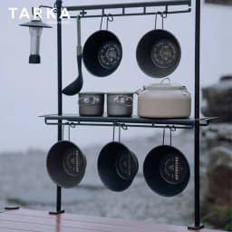 TARKA Camping Shelf Lantern Stand, Tableware Tools Hanging Rack, Multifunctional IGT Tabletop Storage Rack Light Holder