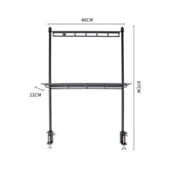 TARKA Camping Shelf Lantern Stand, Tableware Tools Hanging Rack, Multifunctional IGT Tabletop Storage Rack Light Holder