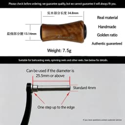 Aioushi Handmade Solid Wood Fishing Wheel Handle Precision Made Quality Assurance