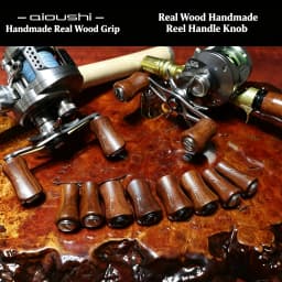 Aioushi Handmade Solid Wood Fishing Wheel Handle Precision Made Quality Assurance