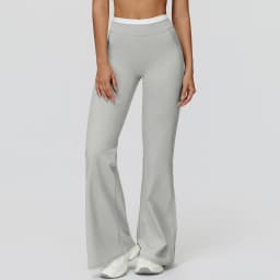 Gym Fitness Bell-Bottoms Yoga Pants Sports Flared Leggings Breathable Latin Dance Pants Female Casual Sports Pants Trousers