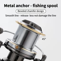 Huidiao Heavy-Duty Fishing Reel NGK-II 25KG/55LB Powerful Drag Zero Play 6+1 Shielded BB Spinning Reel for Big Game Fishing