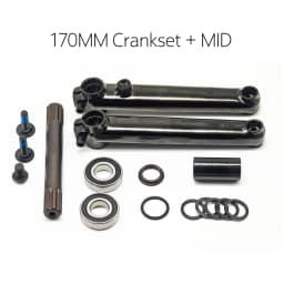 BMX Freestyle Bike 8T Crankset - 8T*19mm Crank with MID/EURO/Spanish/American BB Kit