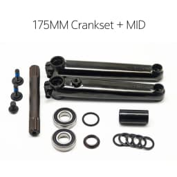 BMX Freestyle Bike 8T Crankset - 8T*19mm Crank with MID/EURO/Spanish/American BB Kit