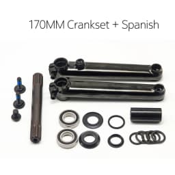 BMX Freestyle Bike 8T Crankset - 8T*19mm Crank with MID/EURO/Spanish/American BB Kit