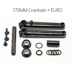 BMX Freestyle Bike 8T Crankset - 8T*19mm Crank with MID/EURO/Spanish/American BB Kit