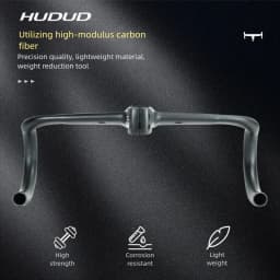 HUDUD Arc Road Bike Full Carbon Fiber Ultra-Light T800 Aerodynamic Internal Cable Routing Integrated Handlebar 360g