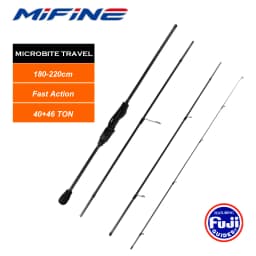 Mifine MICROBITE TRAVEL Spinning Casting Rods 40+46T Carbon Fiber Lure Weight 1-8g/1.5-10g 2.1M/2.2M Fast Portable Fishing Pole