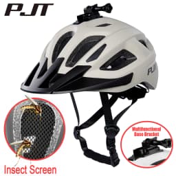 PJT Insect Screen Bicycle Helmet MTB Road Cycling Helmet Multifunctional Base Bracket For Sports Cameras/Headlights Bike Helmet