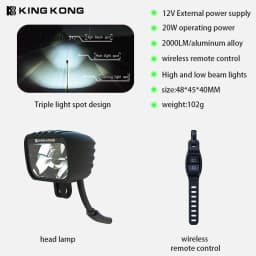 kingkong MF200 12V DC power supply bicycle lamp DIY Battery Life Extension Suitable for long-distance cycling Mountain bike