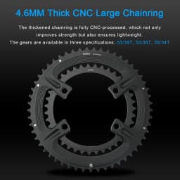 RIRO 4-Bolts 110BCD Aluminum Alloy Chainring for Shimano 105 R7000/Restore R8000/Dura-Ace R9100 50-34T 52-36T 53-39T Bike Parts