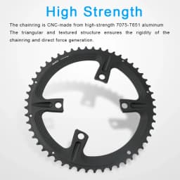 RIRO 4-Bolts 110BCD Aluminum Alloy Chainring for Shimano 105 R7000/Restore R8000/Dura-Ace R9100 50-34T 52-36T 53-39T Bike Parts