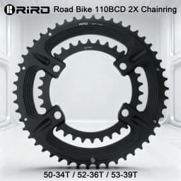 RIRO 4-Bolts 110BCD Aluminum Alloy Chainring for Shimano 105 R7000/Restore R8000/Dura-Ace R9100 50-34T 52-36T 53-39T Bike Parts