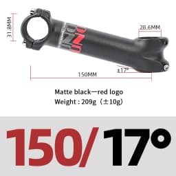 UNO Long Stem Mtb Power 140/150mm Bicycle Fork Stem Extension 7/17 Degree Handlebar Stem Riser Road Power Downstem For Bicycl
