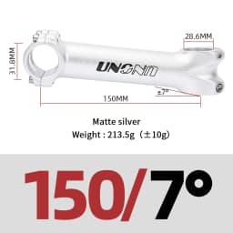 UNO Long Stem Mtb Power 140/150mm Bicycle Fork Stem Extension 7/17 Degree Handlebar Stem Riser Road Power Downstem For Bicycl