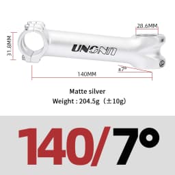 UNO Long Stem Mtb Power 140/150mm Bicycle Fork Stem Extension 7/17 Degree Handlebar Stem Riser Road Power Downstem For Bicycl