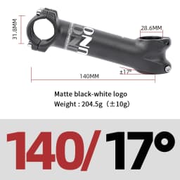 UNO Long Stem Mtb Power 140/150mm Bicycle Fork Stem Extension 7/17 Degree Handlebar Stem Riser Road Power Downstem For Bicycl
