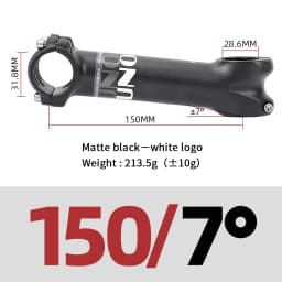 UNO Long Stem Mtb Power 140/150mm Bicycle Fork Stem Extension 7/17 Degree Handlebar Stem Riser Road Power Downstem For Bicycl