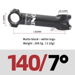 UNO Long Stem Mtb Power 140/150mm Bicycle Fork Stem Extension 7/17 Degree Handlebar Stem Riser Road Power Downstem For Bicycl
