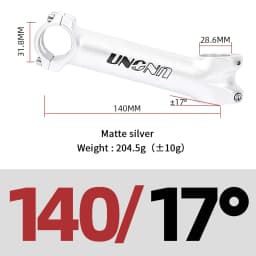 UNO Long Stem Mtb Power 140/150mm Bicycle Fork Stem Extension 7/17 Degree Handlebar Stem Riser Road Power Downstem For Bicycl