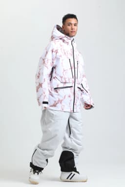 2025 GSOU SNOW Men's Skiing Outfit Winter Outdoor Sports Double Board Warm Breathable Waterproof Windproof Snowboard Set