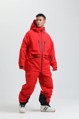 2025 GSOU SNOW Men's Skiing Outfit Winter Outdoor Sports Double Board Warm Breathable Waterproof Windproof Snowboard Set