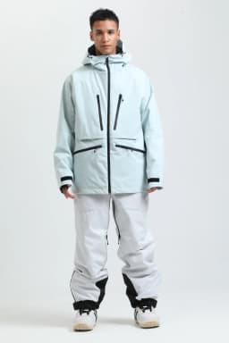 2025 GSOU SNOW Men's Skiing Outfit Winter Outdoor Sports Double Board Warm Breathable Waterproof Windproof Snowboard Set