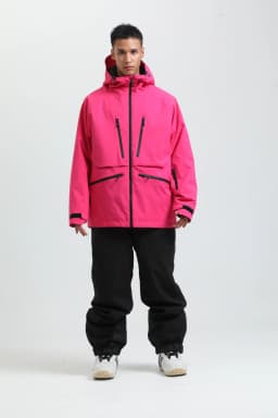 2025 GSOU SNOW Men's Skiing Outfit Winter Outdoor Sports Double Board Warm Breathable Waterproof Windproof Snowboard Set