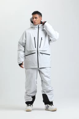 2025 GSOU SNOW Men's Skiing Outfit Winter Outdoor Sports Double Board Warm Breathable Waterproof Windproof Snowboard Set
