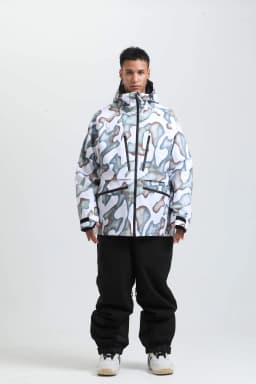 2025 GSOU SNOW Men's Skiing Outfit Winter Outdoor Sports Double Board Warm Breathable Waterproof Windproof Snowboard Set