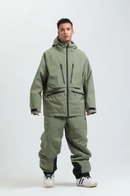 2025 GSOU SNOW Men's Skiing Outfit Winter Outdoor Sports Double Board Warm Breathable Waterproof Windproof Snowboard Set