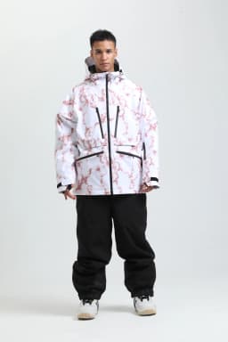 2025 GSOU SNOW Men's Skiing Outfit Winter Outdoor Sports Double Board Warm Breathable Waterproof Windproof Snowboard Set