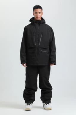 2025 GSOU SNOW Men's Skiing Outfit Winter Outdoor Sports Double Board Warm Breathable Waterproof Windproof Snowboard Set
