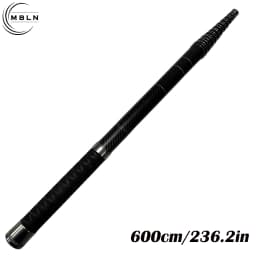 Carbon Fiber Telescopic Landing Net Pole, 6m/8m, Anti-Slip Handle, 8mm Universal Net Head, Ideal for Sea Fishing