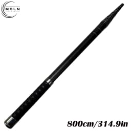 Carbon Fiber Telescopic Landing Net Pole, 6m/8m, Anti-Slip Handle, 8mm Universal Net Head, Ideal for Sea Fishing
