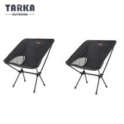 TARKA 2Pcs Folding Chairs for Camping Outdoor Portable Lightweight Foldable Chair Set for Beach Garden Balcony Backyard,