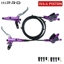 IIIPRO IV4 Bicycle Hydraulic Brakes Set 4 Piston Bike Hydraulic Disc Brake Set 160mm Road MTB Oil Pressure Brake Disc