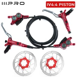 IIIPRO IV4 Bicycle Hydraulic Brakes Set 4 Piston Bike Hydraulic Disc Brake Set 160mm Road MTB Oil Pressure Brake Disc