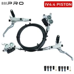 IIIPRO IV4 Bicycle Hydraulic Brakes Set 4 Piston Bike Hydraulic Disc Brake Set 160mm Road MTB Oil Pressure Brake Disc
