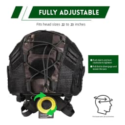 FAST Tactical Protective Helmet Adjustable Tactical Helmet with Battery Pouch & Cover for Airsoft, Cosplay, Military Gear